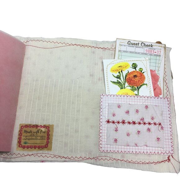 Writing Junk Journal Vintage Style Fabric Cover Diary Includes Ephemera No13 u - Picture 6 of 10
